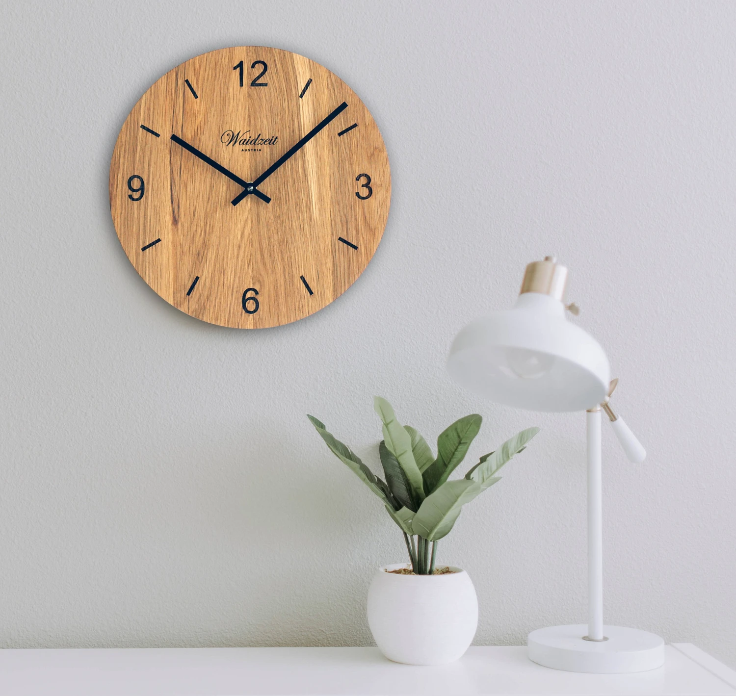 Waidzeit Wanduhr Tempus Eiche 2 Waidzeit Wanduhr Tempus Eiche – Bild 2