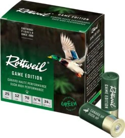 Rottweil Schrotpatronen Game Edition Ente 12-70 3,25 Mm