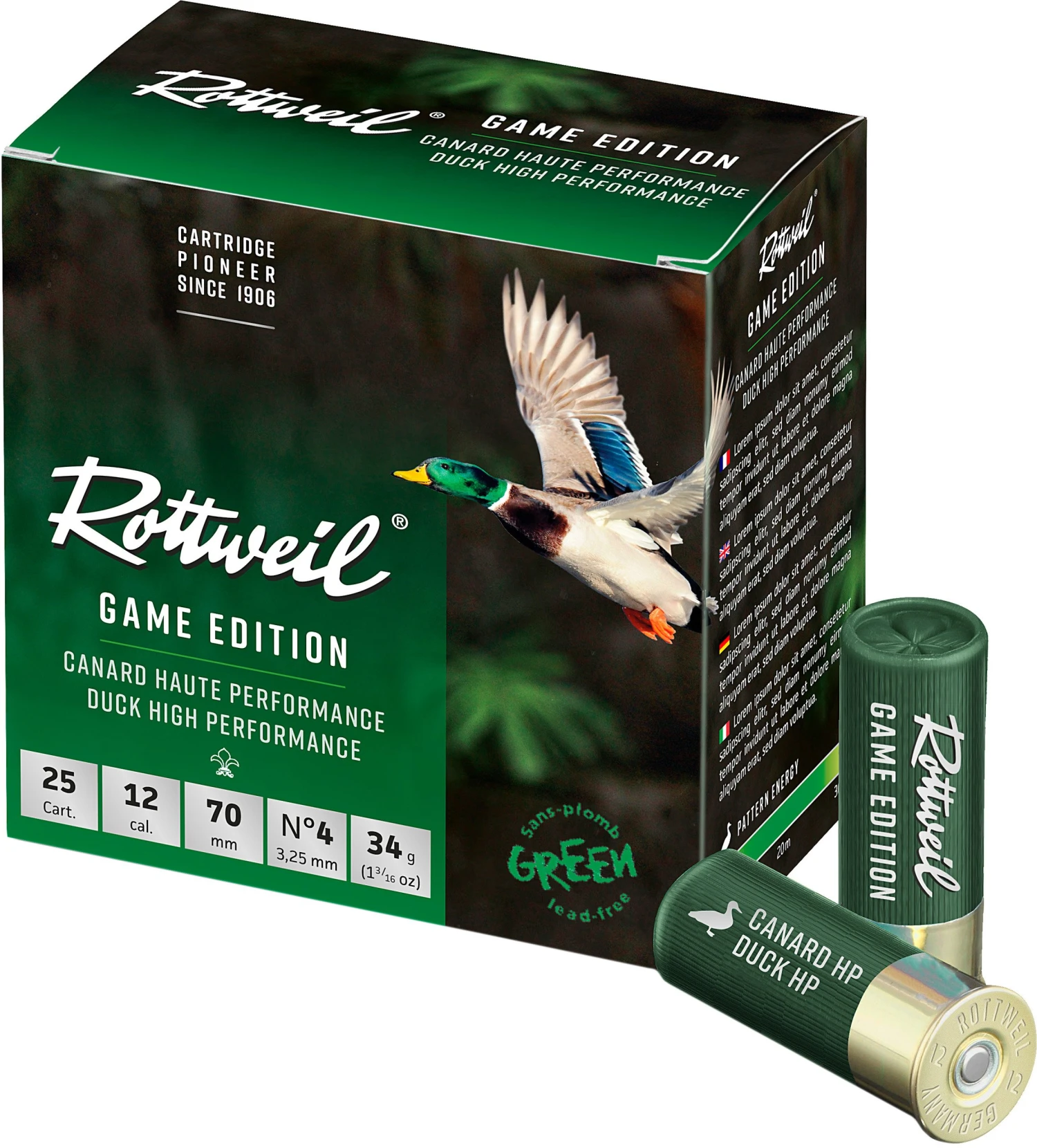 Rottweil Schrotpatronen Game Edition Ente 12-70 3,25 Mm 1 Rottweil Schrotpatronen Game Edition Ente 12-70 3,25 Mm